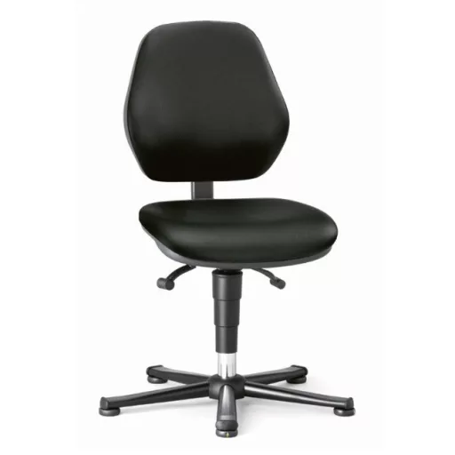 Bimos Basic ESD 1 fix talpas laborszék - Állandó érintkezésű - Fekete műbőr