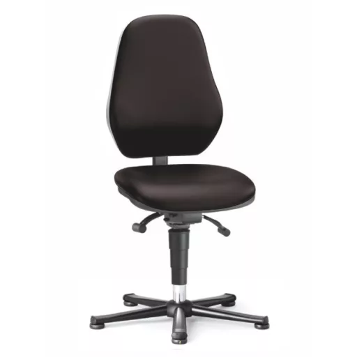 Bimos Basic ESD 1 fix talpas laborszék - Szinkron mechanika - Fekete műbőr