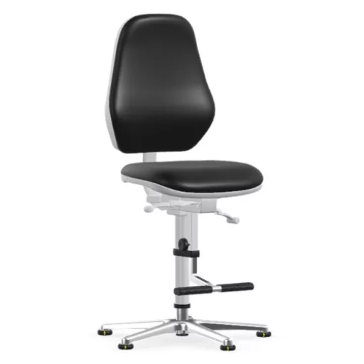 Bimos Basic 3 tisztatéri fix talpas, magasított laborszék - Dönthető üléssel