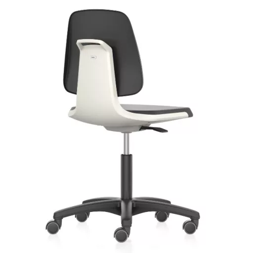 Bimos Labsit 2 görgős laborszék - fehér, műanyag lábcsillag, supertec ülőlap