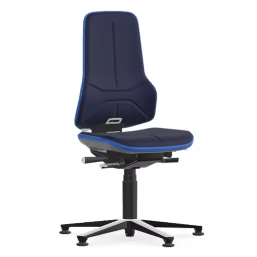 Bimos Neon 1 fix talpas laborszék - szinkronmechanika, kék szövet párnázat, kék