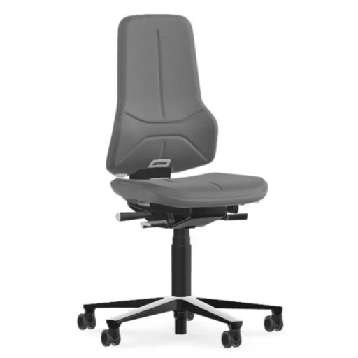 Bimos Neon 2 görgős laborszék - szinkronmechanika, szürke szövet párnázat, szürke