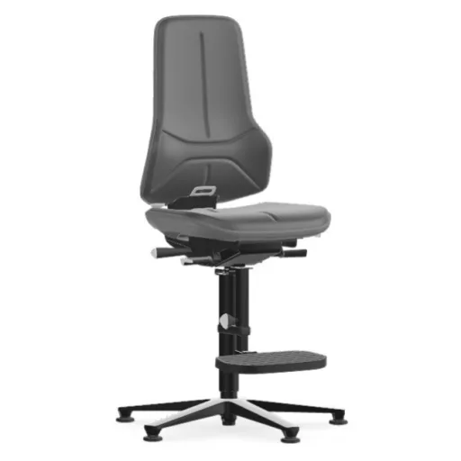 Bimos Neon 3 fix talpas, magasított szék - állandó érintkezésű, szürke műbőr párnázat, szürke