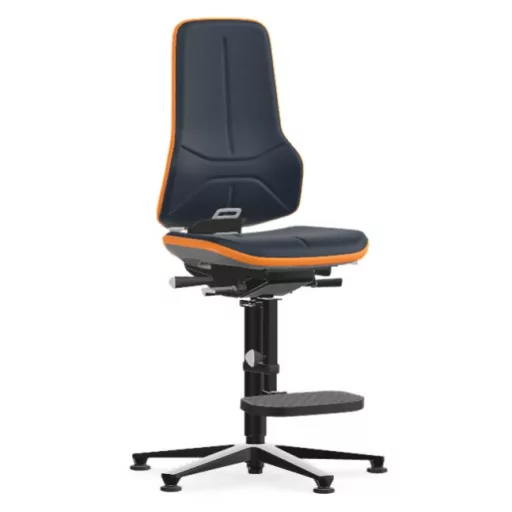 Bimos Neon 3 fix talpas, magasított szék - szinkronmechanika, kék supertec párnázat, narancs