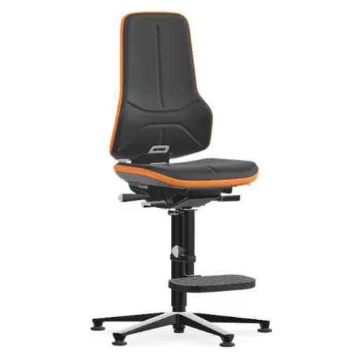 Bimos Neon 3 fix talpas, magasított szék - szinkronmechanika, szürke supertec párnázat, narancs