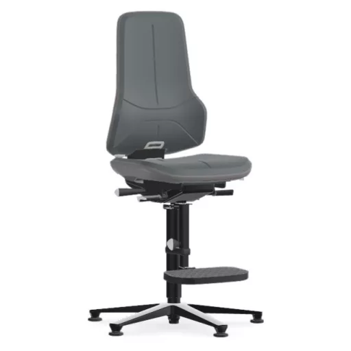 Bimos Neon 3 fix talpas, magasított szék - szinkronmechanika, szürke poliuretán párnázat, szürke