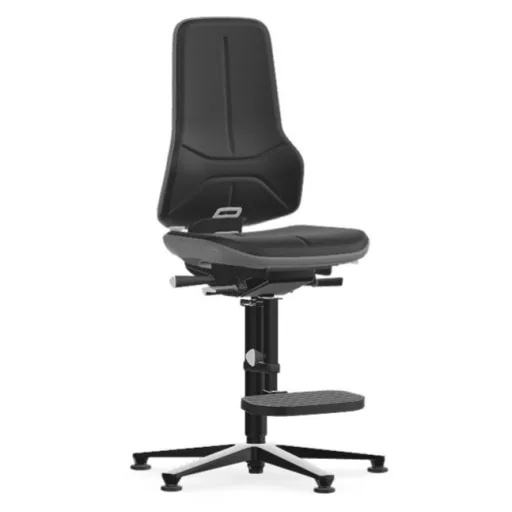 Bimos Neon 3 fix talpas, magasított szék - szinkronmechanika, fekete supertec párnázat, szürke