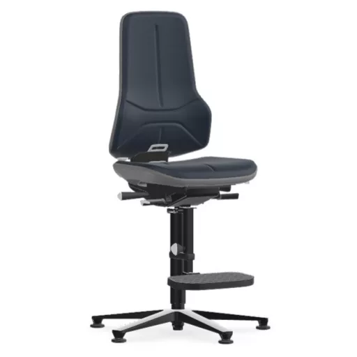 Bimos Neon 3 fix talpas, magasított szék - szinkronmechanika, kék supertec párnázat, szürke