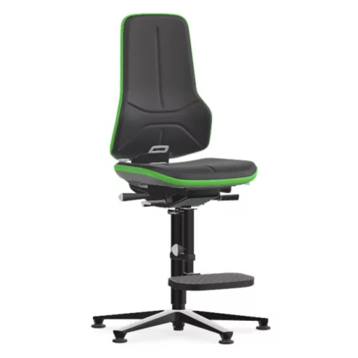 Bimos Neon 3 fix talpas, magasított szék - szinkronmechanika, szürke supertec párnázat, zöld