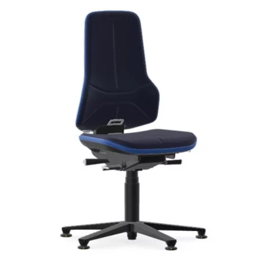Bimos Neon 1 ESD fix talpas laborszék - szinkronmechanika, kék szövet párnázat, kék