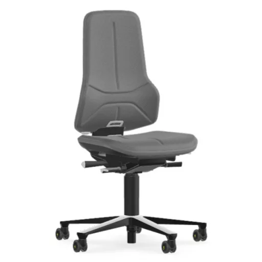 Bimos Neon 2 ESD görgős laborszék - szinkronmechanika, szürke szövet párnázat, szürke