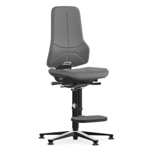 Bimos Neon 3 ESD fix talpas, magasított szék - szinkronmechanika, szürke szövet párnázat, szürke