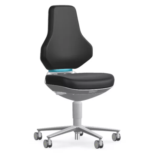 Bimos Texon Cleanroom 2 tisztatéri görgős laborszék - fekete skintec párnázat