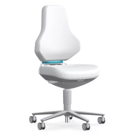 Bimos Texon Cleanroom 2 tisztatéri görgős laborszék - fehér skintec párnázat