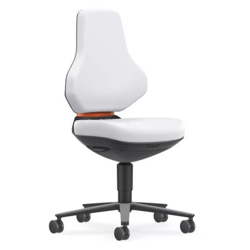 Bimos Texon Labor 2 görgős laborszék - fehér skintec párnázat