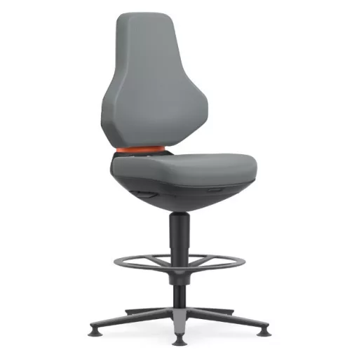 Bimos Texon Labor 3 fix talpas, magasított laborszék - szürke skintec párnázat