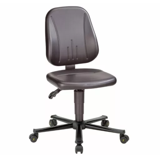 Bimos Unitec 2 ESD görgős laborszék - fekete műbőr