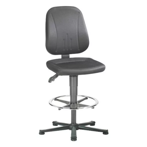 Bimos Unitec 3 ESD fix talpas, magasított laborszék - fekete szövet